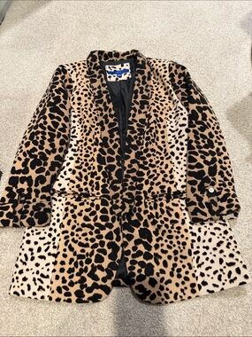 Apt. 9 Leopard Print Blazer in Black & Tan